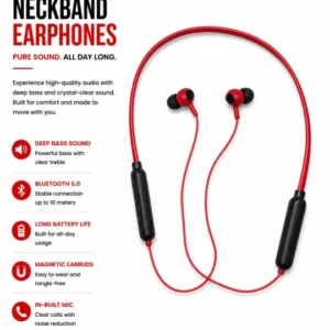 Neck Band Wireless Magnetic Design Waterproof Bluetooth 5.1 Neck band Original Wireless Handfree