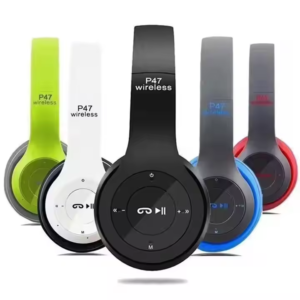 P47 Wireless Bluetooth Headphones – HiFi Stereo Sound, Built-in Mic, Wireless Over-Ear Headset for Music, Gaming & Calls