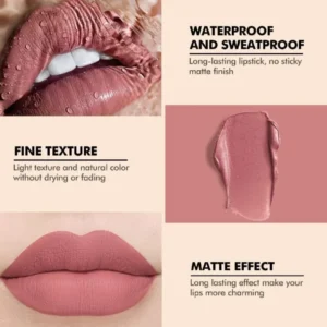 MOCMALLURE 12 Pcs Matte Liquid Lipstick Set for Women | Long Lasting Velvet Lip Gloss Makeup Gift Box Nude Pink Red Shades ladies makeup kit Pakistan